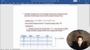 Biner adalah sistem digital terdekat dengan bahasa assembly. Konversi Bilangan Desimal Menjadi Bilangan Biner 8 Bit Youtube