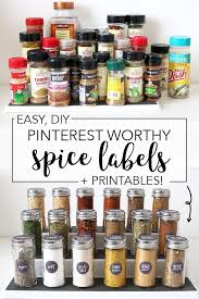 diy spice jars, spice jar labels
