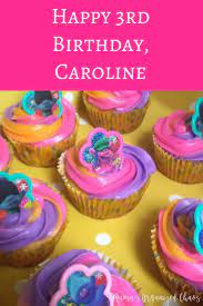 Happy 3rd Birthday Caroline Mama S Organized Chaos Rainbow Cupcakes Chocolate Chip Recipes Wedding Cake Recipe