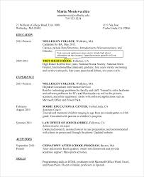 A proven job specific resume sample for landing your next job in 2021. Free 8 Sample College Resume Templates In Pdf Ms Word