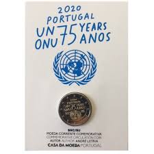 2 euros commémorative portugal 2020 o.n.u. Portugal 2 Euro 2020 75 Years United Nations Coincard Eurocoinhouse