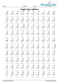 100 Addition Problems Single Digit Math Addition Worksheets Addition Worksheets First Grade 1st Grade Math Worksheets