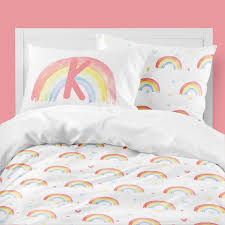 Refreshing bedsets to style your bed. Rainbow Bedding Girls Room Bedding Set Shared Room Toddler Etsy