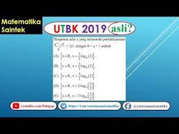 Maybe you would like to learn more about one of these? Soal Asli Utbk 2019 Matematika Saintek Pertidaksamaan Eksponen Youtube Matematika