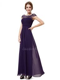 Milanoo est disponible pour vous fournir une demoiselle d'honneur de haute qualité dans toutes les couleurs. Robe Demoiselle D Honneur Dos Ouvert Longue Mousseline Dentelle Violette