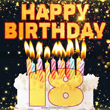 Cute turning 18 years old svg 18th birthday svg files for cricut. Happy 18th Birthday Cake Gif Free Download Download On Funimada Com