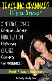 Teaching Grammar Print And Teach Materials For Middle And High School Students Teacher Tested Student Teaching Grammar Grammar Lessons Middle School Grammar