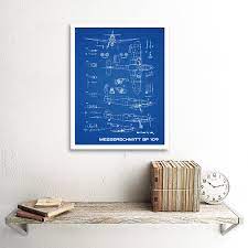 Check spelling or type a new query. Messerschmitt Bf 109 Fighter Plane 2 Blueprint Plan Wall Art Print Framed 12x16 Ebay