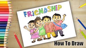 Meadow flowers from top international friendship child meadow children's characters international business logos fun campaign multi ethnic children youth background illustrated. How To Draw Friendship Day Drawing Friends Drawing And Colouring Youtube