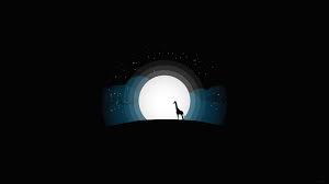 Perfect screen background display for desktop, iphone, pc. 340204 Digital Art Minimalist Minimalism Simple Night Moon Giraffe Silhouette Vector 4k Wallpaper Mocah Hd Wallpapers