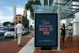 2 Free Bus Shelter Side Panel Outdoor Advertising Mock Up Psd Outdoor Advertising Mockup Outdoor Advertising Bus Shelters