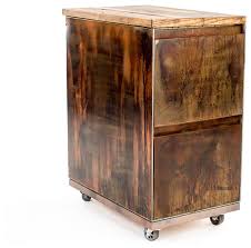 Greatmeet 2 drawers file cabinet, wood file cabinet with metal frame,melamine board vertical filing cabinet for legal letter,wood. Vintage 2 Drawer Mobile File Cabinet Rustic Filing Cabinets By Urban 9 5 Houzz