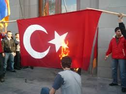 For turkish people as long as they have the red flag above their heads, they can live as who they are. Turkish Flag Burning And Torchlight Procession In Yerevan To Commemorate Armenia