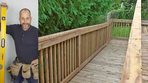 Standard lumber can be made into a simple railing fairly simply. Diy Deck Part 6 Building Deck Railings Youtube