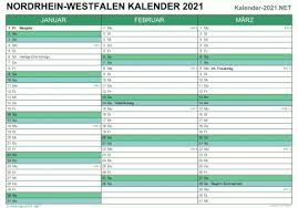 Kalender nrw 2021 + kalender nrw 2022 mit feiertagen, schulferien und kalenderwochen (kw). Excel Kalender 2021 Kostenlos