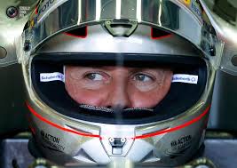 Mercedes Formula One Driver Schumacher Using Schuberth Schumi
