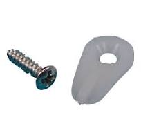 US Hardware - WP-8830C - White Nylon Screen Clip - 8/Pack
