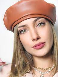 Beret Hat Women Leather Brown Hats Winter French Berets Etsy Brown Hats Leather Beret Beret
