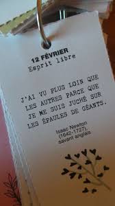 J Ai Vu Plus Loin Que Les Autres Parce Que Je Me Suis Juche Sur Les Epaules Des Geants E Isaac Newton Calendrier 365jours Flow Fevrier Personalized Items