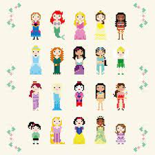 All of my patterns are free to use. Disney Princess Cross Stitch Pixel Sampler Pdf Pattern Etsy