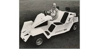 Ray Whiting and golfing buggy