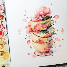 Hummingbirds and lavender, print of my original watercolor, bird art, garden painting lavender is in abundance everywhere in the gardens of my neighborhood. 15 Watercolor Flower Painting Ideas That Will Inspire You Beautiful Dawn Designs