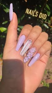 Cute Acrylic Nails Purple Acrylic Nails Pink Acrylic Nails Light Purple Nails