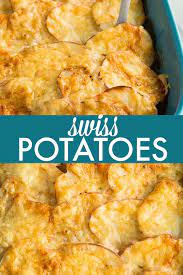 Swiss Potatoes Recipe Side Dishes Easy Salad Side Dishes Side Dish Recipes