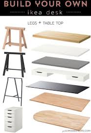 Build Your Own Ikea Desk Petite Modern Life Ikea Desk Legs Desk Organization Workspaces Ikea Desk