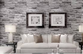 New 3d Luxury Wood Blocks Effect Brown Stone Brick 10m Vinyl Wallpaper Roll Living Room Background Wall Decor Art Wall Paper High Res Desktop Wallpapers High Re Faux Brick Wallpaper Living