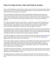 I lost my mother when i was young, she left me and my dad to live together with each other. Ways To People In Bars Pubs And Clubs In London By Diegojones624 Issuu