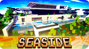 Minecraft Modern Seaside House Design With Interior Cinematic Map Download Youtube