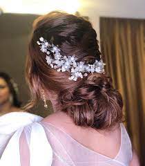 Sleek braids hairstyle with jewelry. Top 85 Bridal Hairstyles That Needs To Be In Every Bride S Gallery Shaadisaga