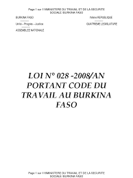 Approfondissements des conceptions psy de la pensée biologie biologie des organismes. Burkina Code Travail Interim Travail Exoneration