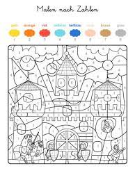 Erlebnis für jung und alt. Kostenlose Malvorlage Malen Nach Zahlen Ritterburg Ausmalen Zum Ausmalen