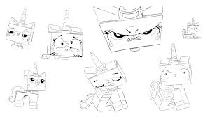 Lego The Many Faces Of Unikitty Coloring Pages Lego Coloring Pages Lego Coloring