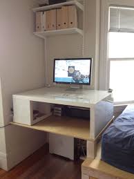 Standing Desk Made From 2 Ikea Lack Coffee Tables Ikea Lack Coffee Table Ikea Side Table Wood Console Table