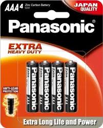 Maybe you would like to learn more about one of these? Panasonic Manganese Extra Heavy Duty Battery Aaa Um 4shd 4b 4pcs