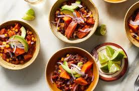 Spicy Black Bean And Sweet Potato Chili Recipe Recipe Sweet Potato Chili Recipe Sweet Potato Black Bean Chili Recipe Recipes