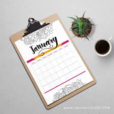 Printable 2018 blank calendar templates with monthly, yearly options are available for download. Printable Blank Calendar Free To Use For Any Year Smiling Colors