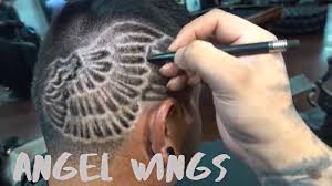 Hair design students learn the art of hair styling. Angel Wing Hair Design By Jay Tee The Barber Must Watch Youtube