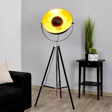 Stehlampe Mineva In Schwarz Und Gold Kaufen Lampenwelt Ch