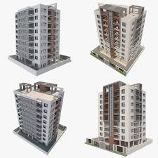 Free Building Apartment 3d Model Turbosquid 1315556 Concept Models Architecture Architectural House Plans Apartment Architecture