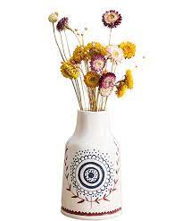 Amazon Com Jojuno Ceramic Flower Vase Special Style Traditional Totem Design Combination Of Tradition And Modernit Floral Vase Ceramic Flowers Modern Floral