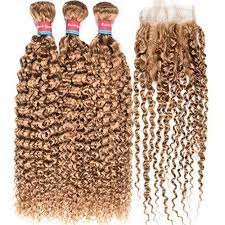 Malaysian curly hair is a highly sought after texture and a very popular option among celebrities. Malaysian Curly Hair Weave 3 Bundles With 4x4 Lace Closure Honey Blond Ninthavenue Europe