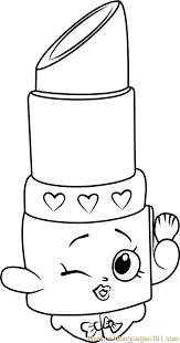 Cute, lipstick, makeup, shopkins, toy. Lippy Lips Shopkins Coloring Page For Kids Free Shopkins Printable Coloring Pages Online For Kids Coloringpages101 Com Coloring Pages For Kids