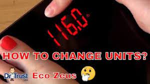 Dr Trust Usa Eco Zeus Weighing Scale How To Change Units Kg Lbs St Youtube
