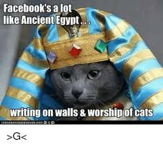 Facebook S Alot Like Ancient Egypt Writing On Walls Worship Of Cats G Cats Meme On Me Me