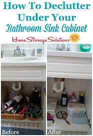 declutter under bathroom sink cabinets