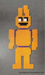 Springtrap Perler By Nomdepixel Pixel Art Fnaf Crafts Perler